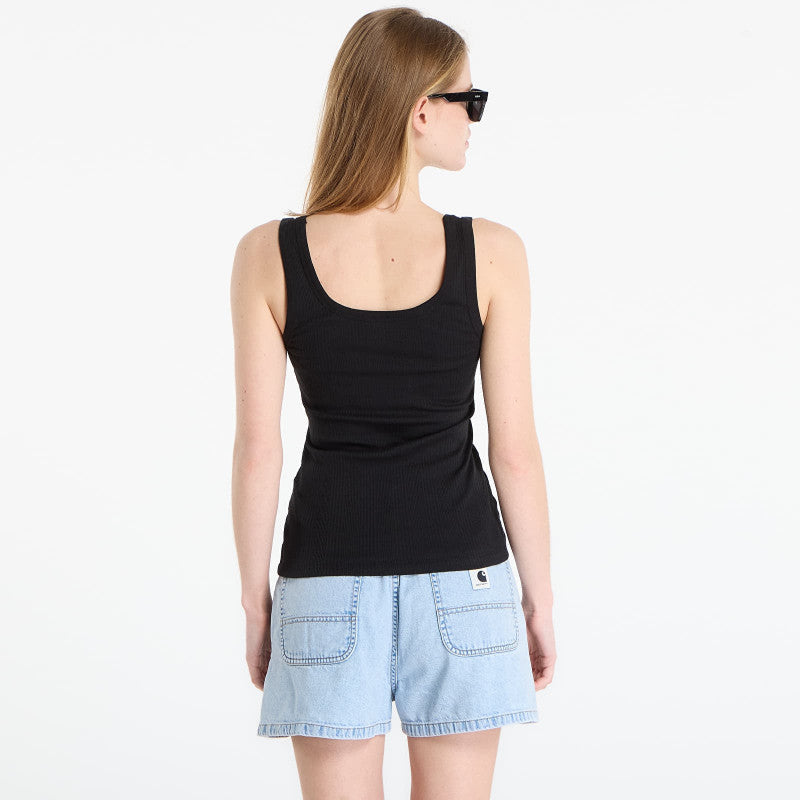 Calvin Klein Sl Varigated Rib Nano Logo Tank Black