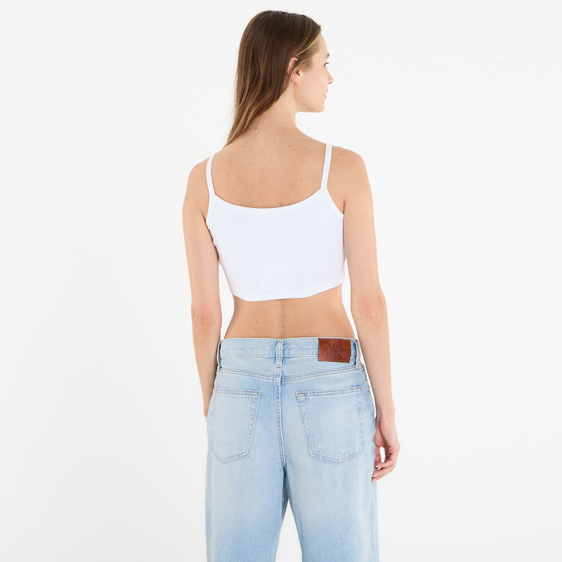 Calvin Klein Jeans Woven Label 2X2 Baby White