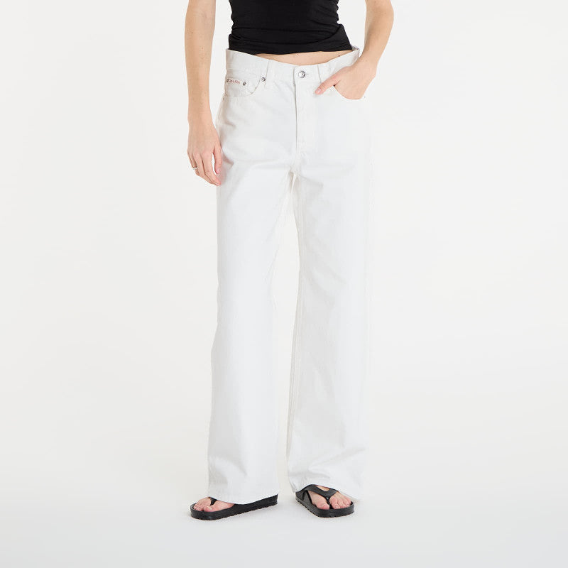 Jeansy Calvin Klein Jeans Low Rise Soft Baggy Jeans White