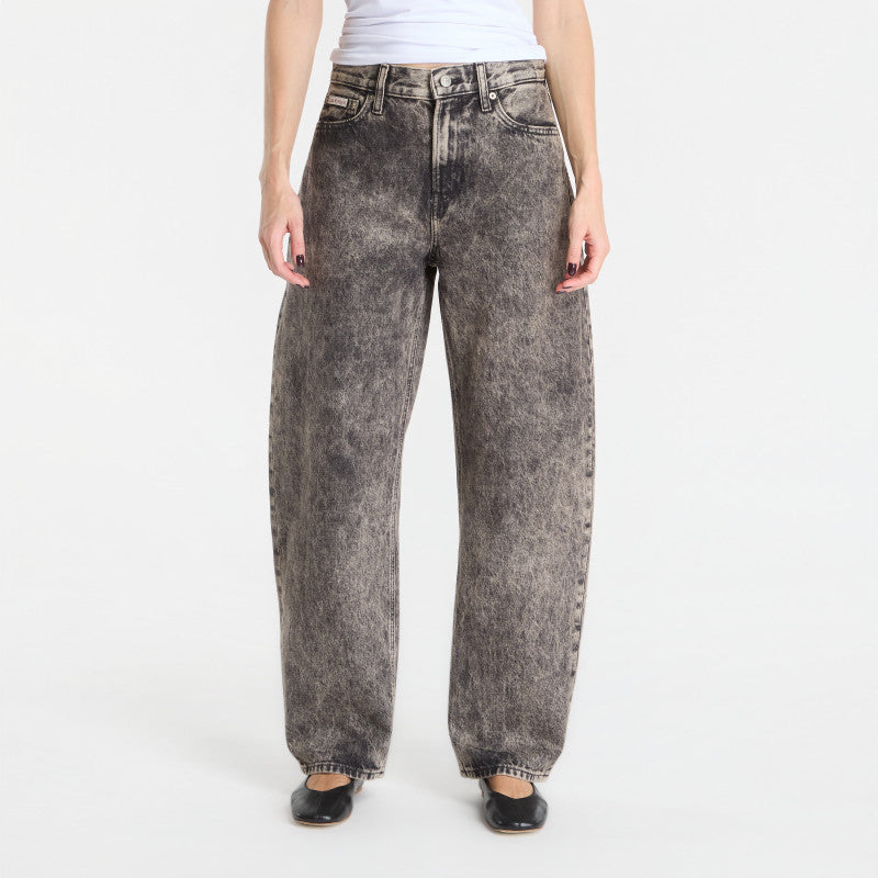 Jeansy Calvin Klein Relaxed Barrel Jean Black Tobacco