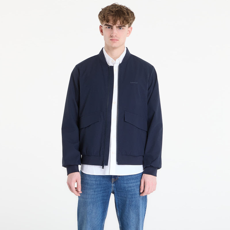 Calvin Klein Ls Soft Tech Bomber Jacket Dark Sapphire