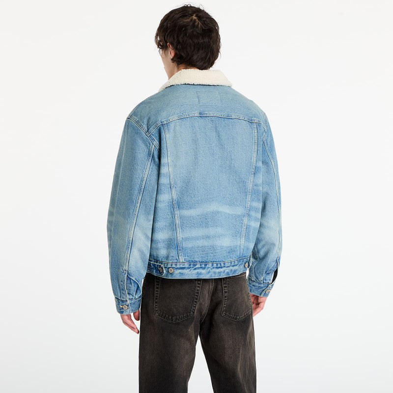 Calvin Klein Jeans 90S Sherpa Trucker Jacket Blue