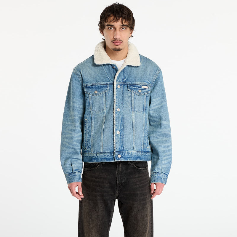 Calvin Klein Jeans 90S Sherpa Trucker Jacket Blue