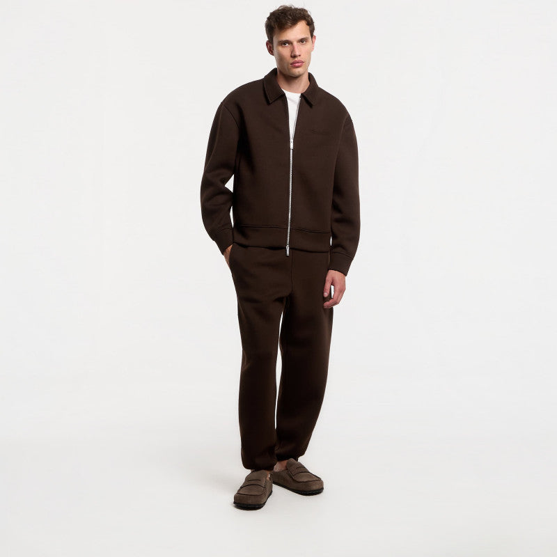Calvin Klein Ls Cooling Spacer Fz Shirt Jacket Dark Coffee