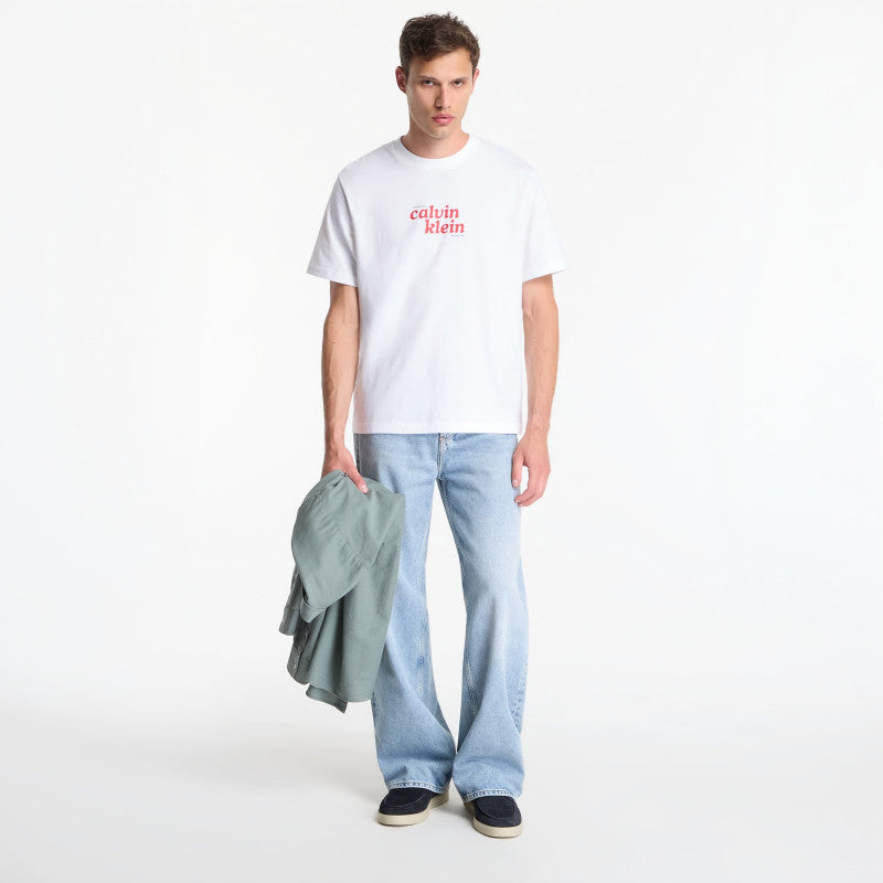 Calvin Klein Jeans Ss 20S Calvin Klein Trvl Font Graphic Tee Bright White