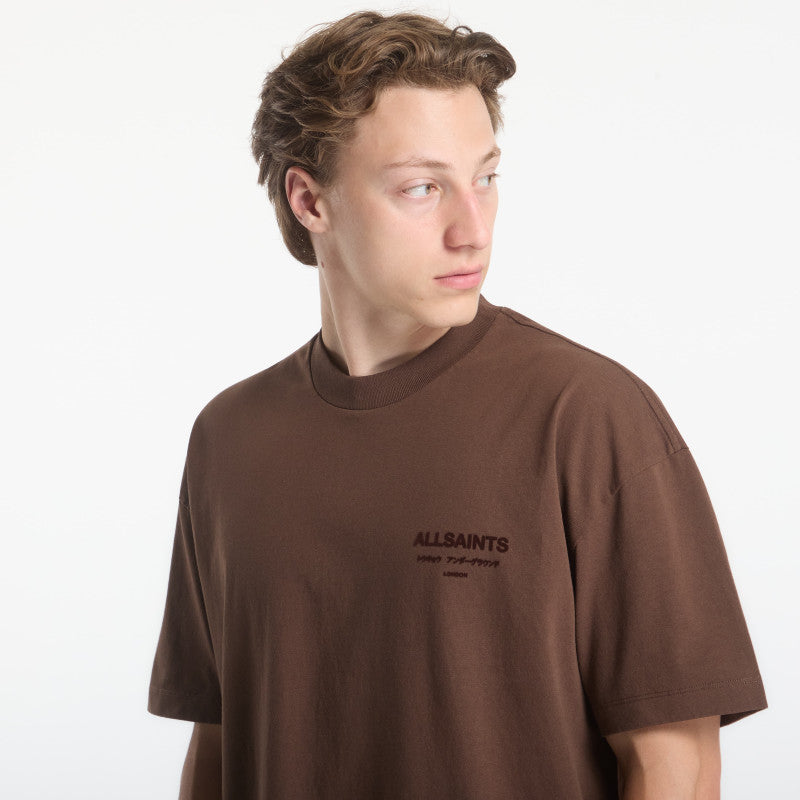 AllSaints Xander Ss Crew Bitter Brown