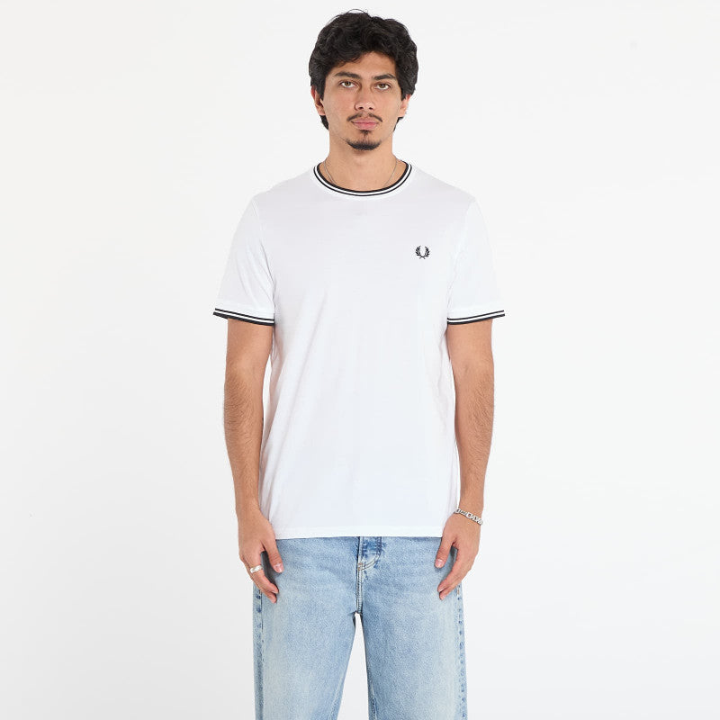 FRED PERRY Twin Tipped T-Shirt White