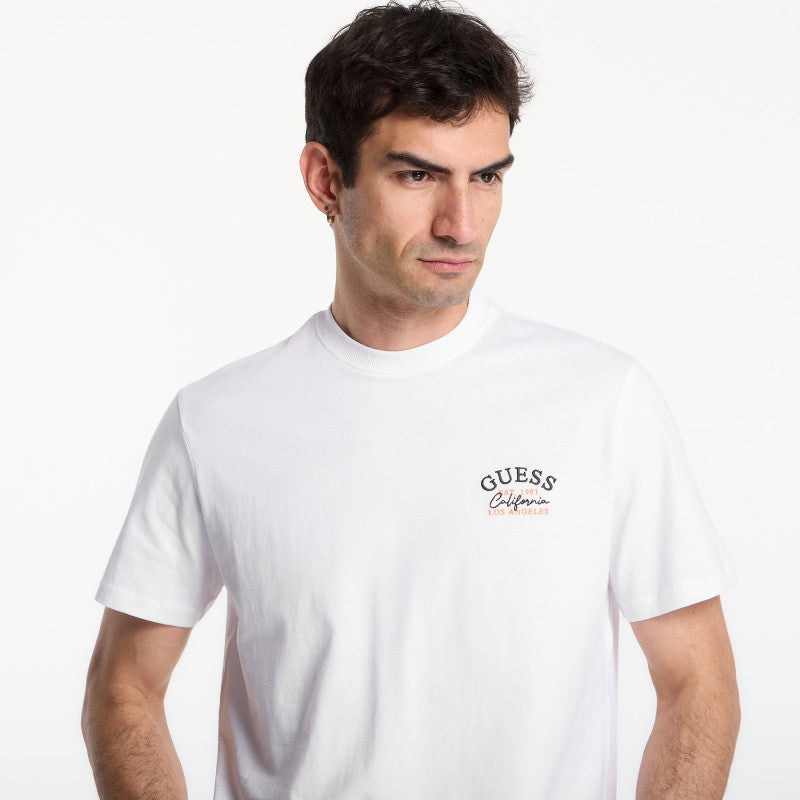 GUESS Cn Ss Lemon Circle Tee Pure White