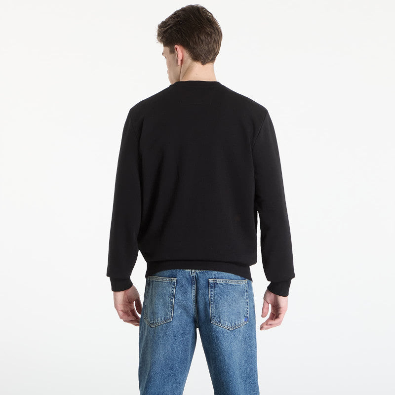 Guess Jeans Cn Ls Embossed Logo Sweatshirt Jet Black