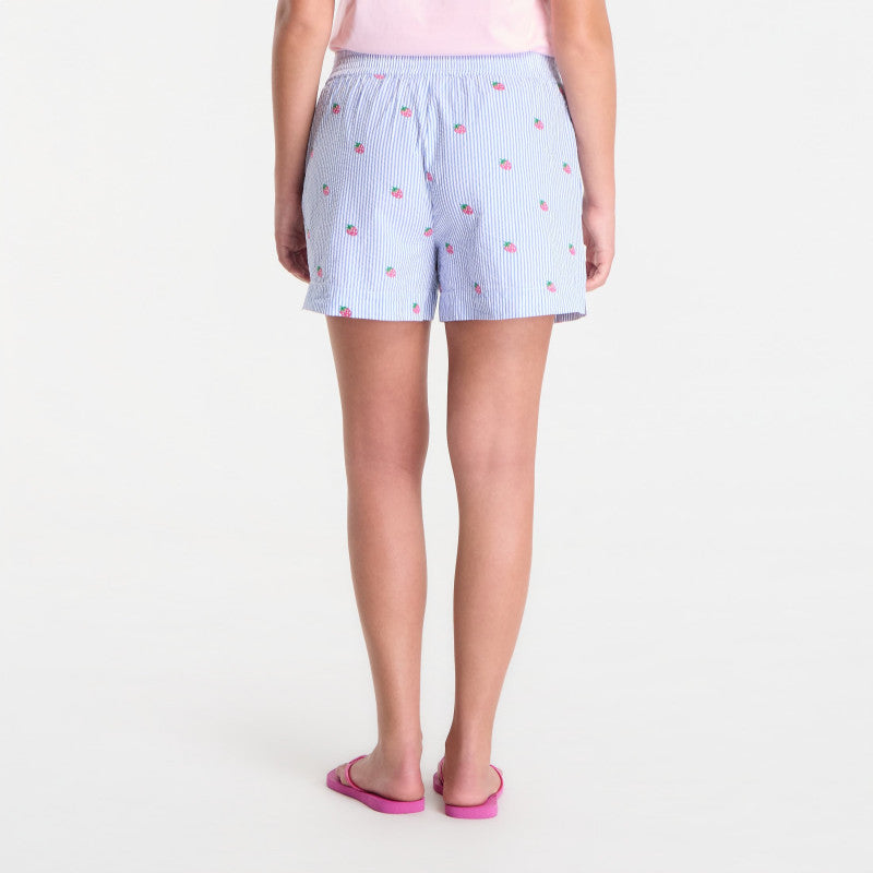 MC2 Saint Barth Meave Short Pant Seersucker Stripes V Straw