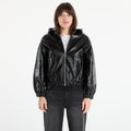 Michael Kors Faux Leather Hoodie Black