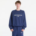 New Balance Trackside French Terry Crew Nb Navy