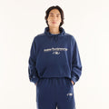 New Balance Trackside French Terry Hoodie Nb Navy