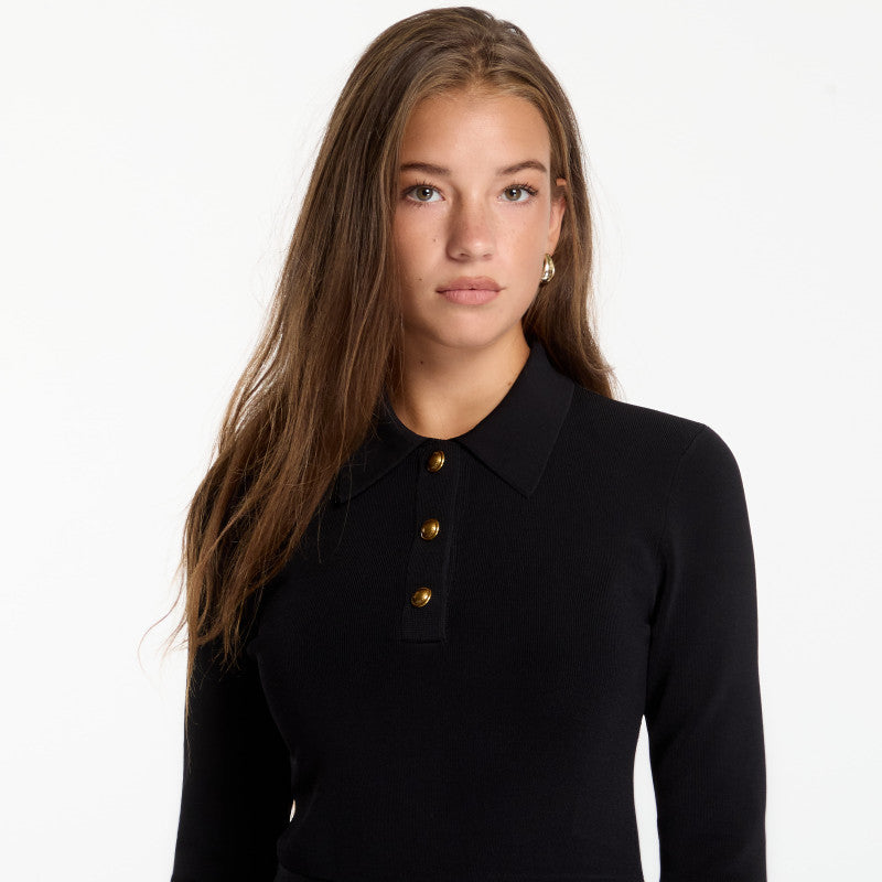 Sukienka Michael Kors Polo Flare Midi Dress Black