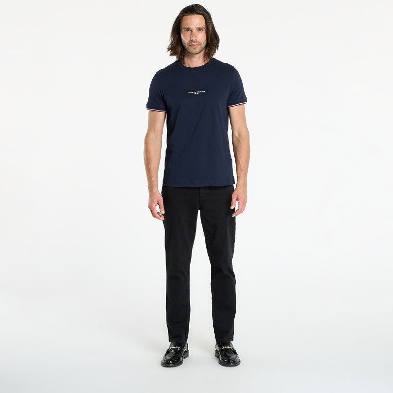 Tommy Hilfiger Tommy Logo Tipped Tee Blue