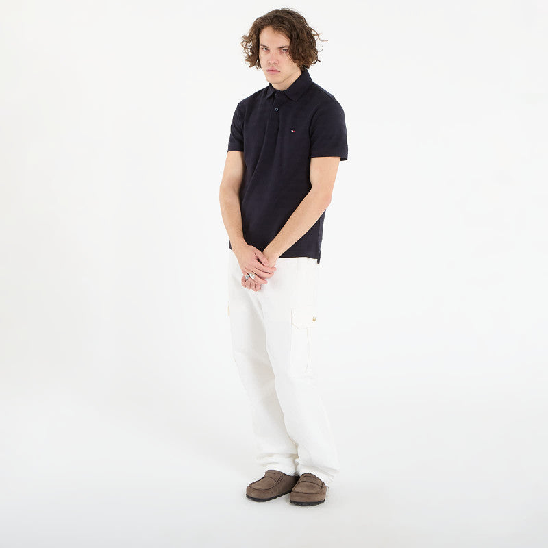 Tommy Hilfiger Ss Herringbone Reg Polo Desert Sky