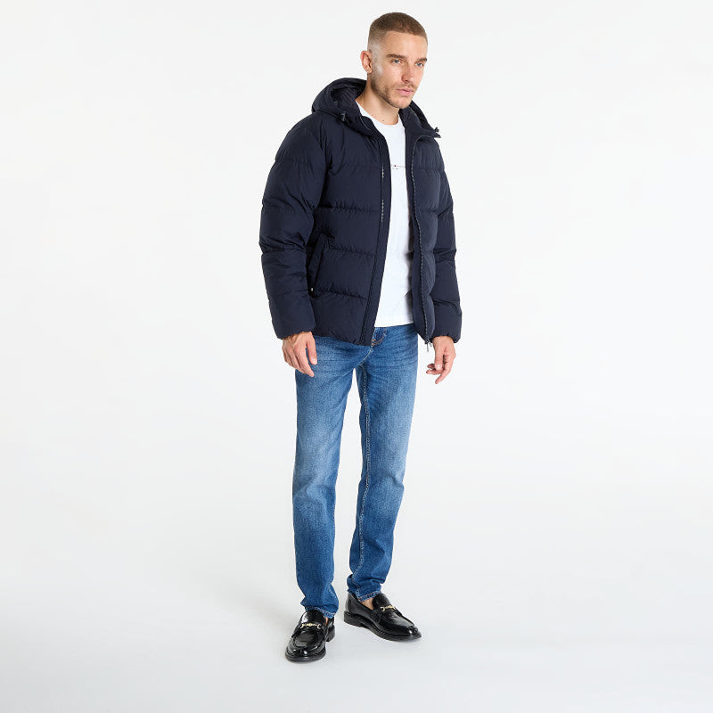 Tommy Hilfiger Water Repellent Down Hooded Puffer Jacket Navy