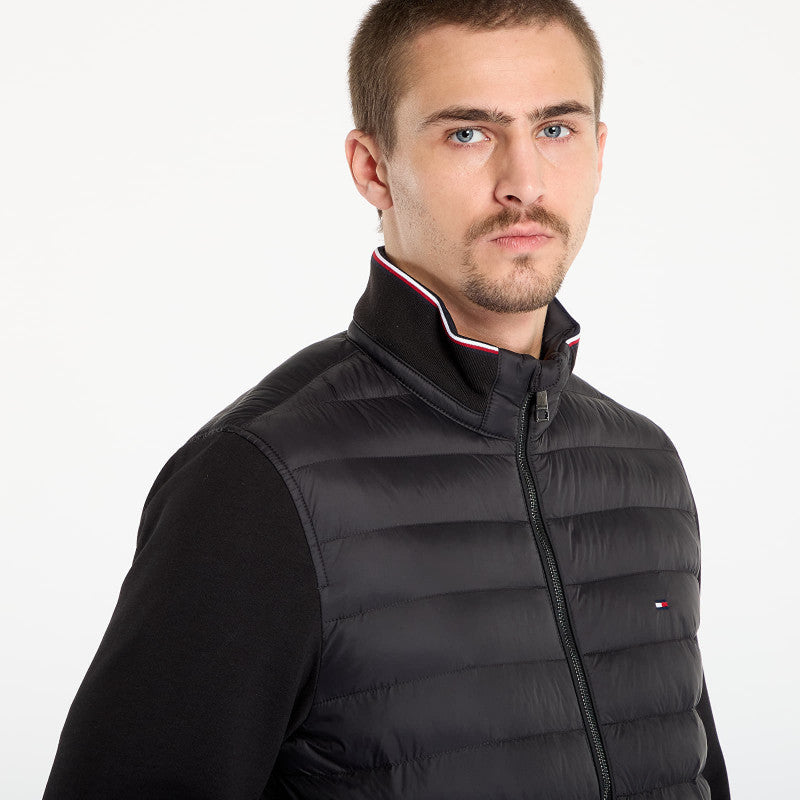 Tommy Hilfiger Mix Media Ess Rwb Stand Collar Black