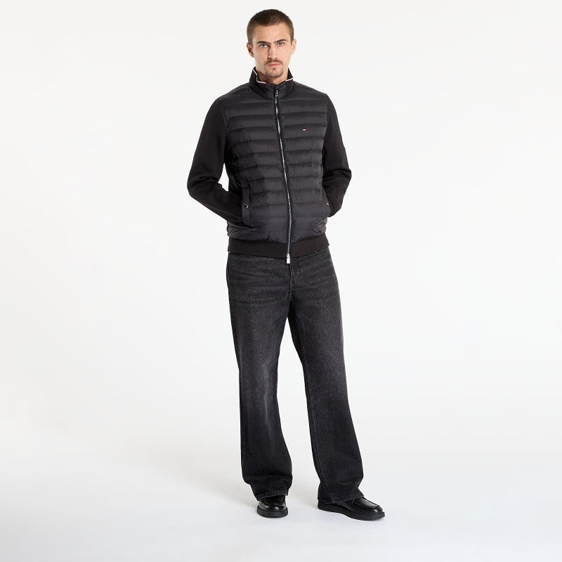 Tommy Hilfiger Mix Media Ess Rwb Stand Collar Black
