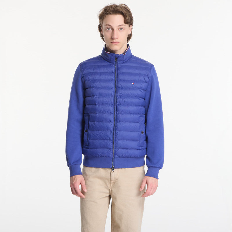 Tommy Hilfiger Mix Media Ess Rwb Stand Collar Sweatshirt Pigment Blue