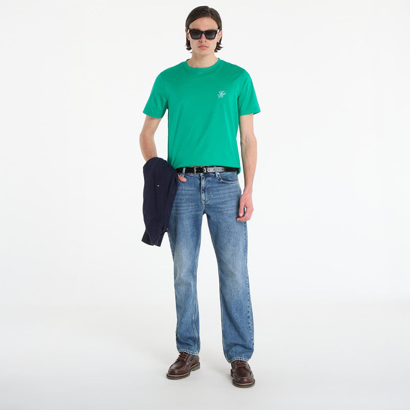 Tommy Hilfiger Script Monogram Swimshop Tee Jade Wink