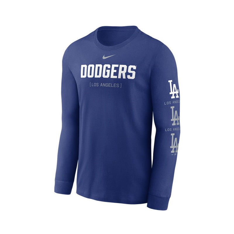 Nike MLB Men's Sleeve Repeater Cotton Tee Longsleeve Los Angeles Dodgers