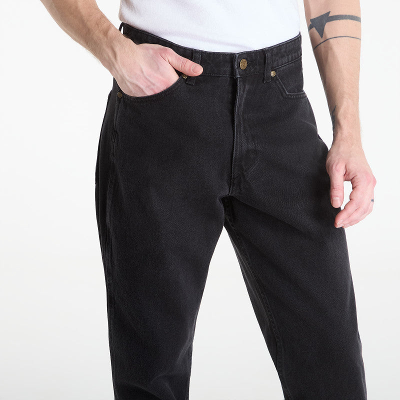Jeansy Karl Kani Small Signature Tapered Five Pocket Denim Black