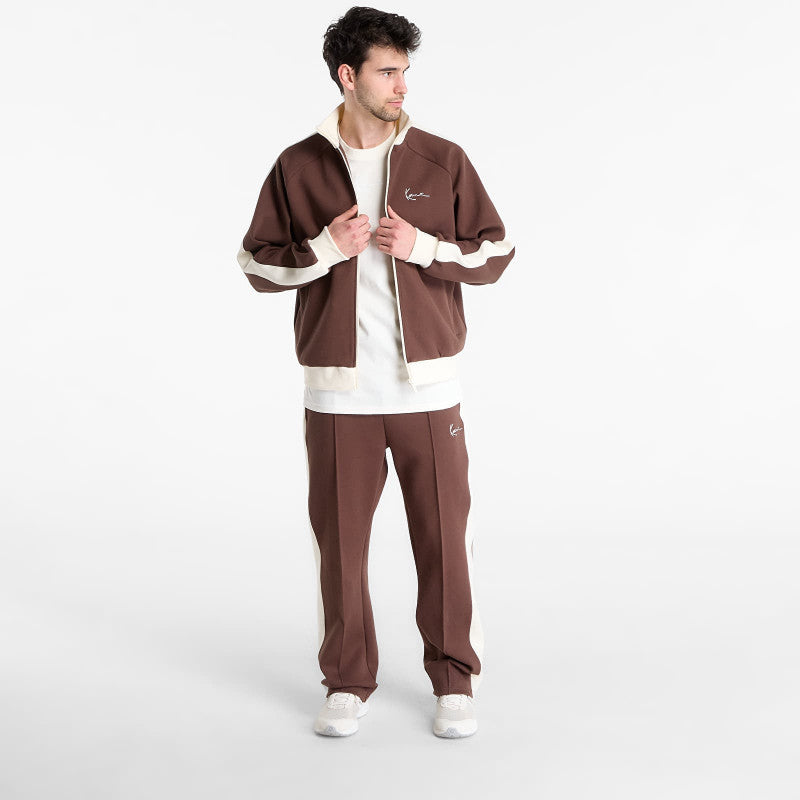 Karl Kani Signature Sidestripe Pique Trackjacket Brown