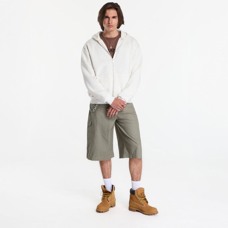 Karl Kani Signature Oversized Zip Hoodie Beige