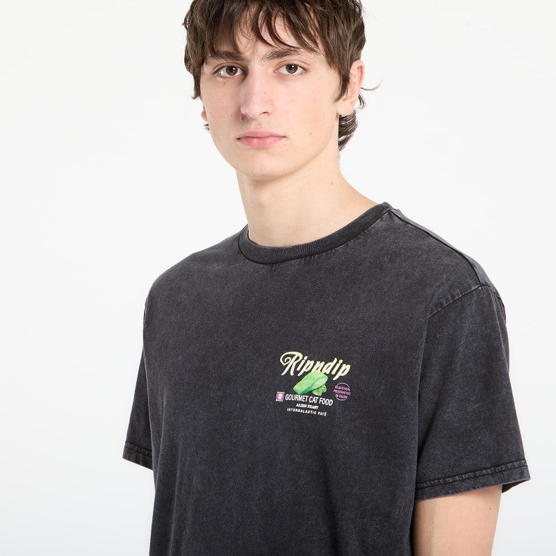 RIPNDIP Gourmet Cat Food Tee Black Vintage Wash