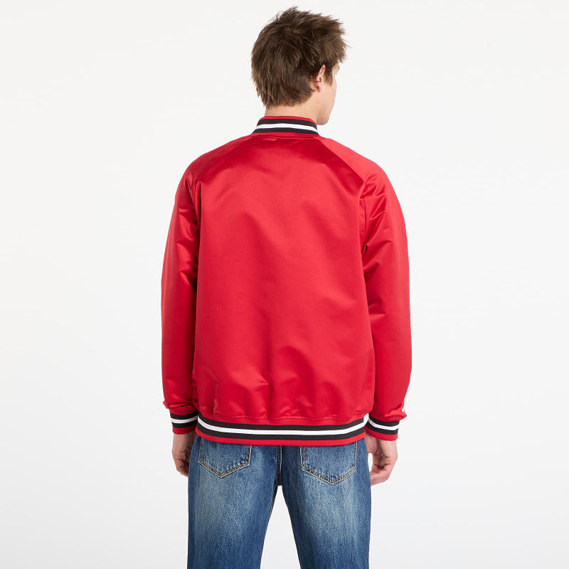 Mitchell & Ness NBA Lightweight Satin Jacket Vintage Logo Bulls Scarlet