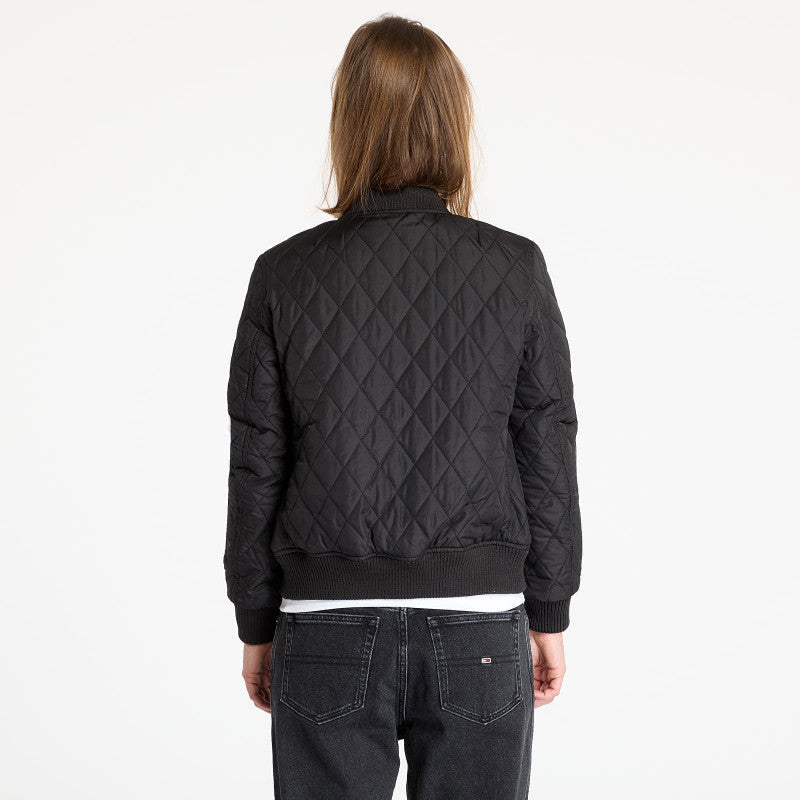 Urban Classics Ladies Diamond Quilt Nylon Jacket Black