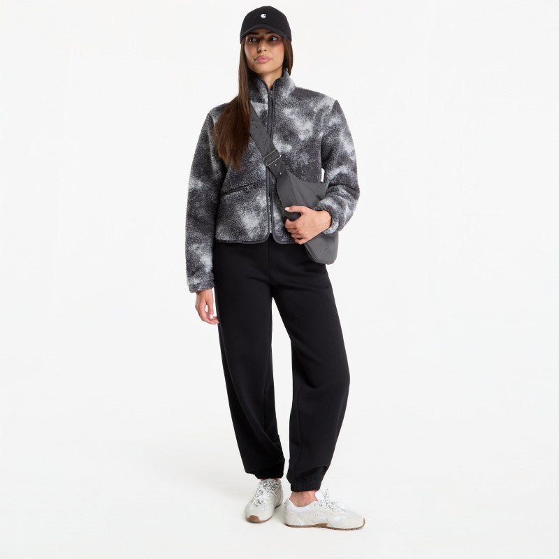 Urban Classics Printed Sherpa Jacket Grey Tie Dye