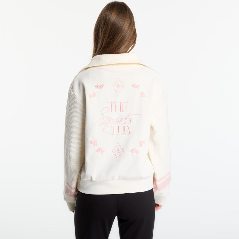 Guess Jeans Fabrizia Half-Zip Sweatshirt Cream