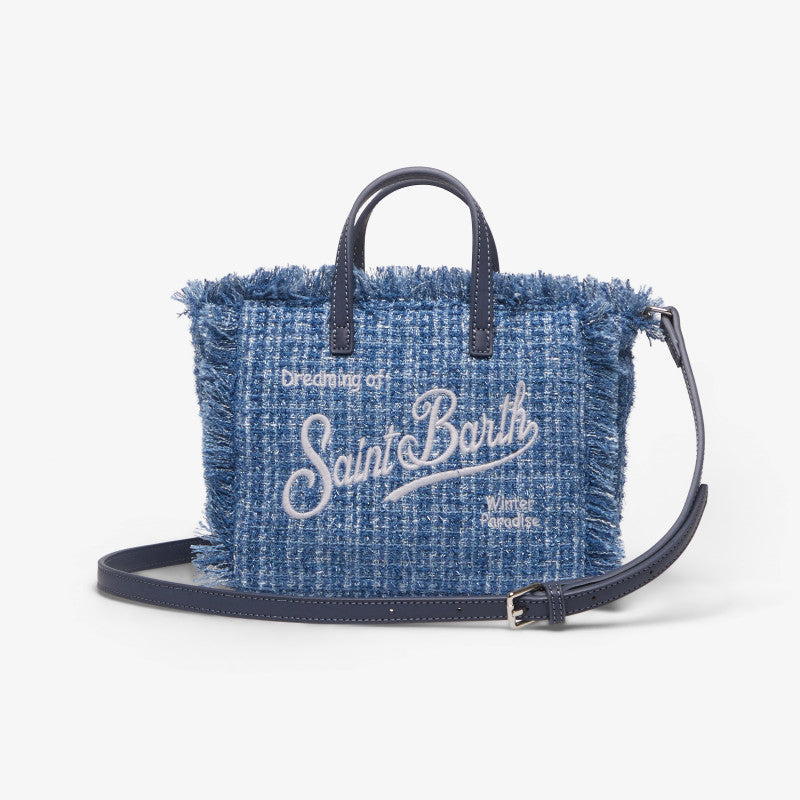 MC2 Saint Barth Vanity Mini Tweed N Bag Denim Blue