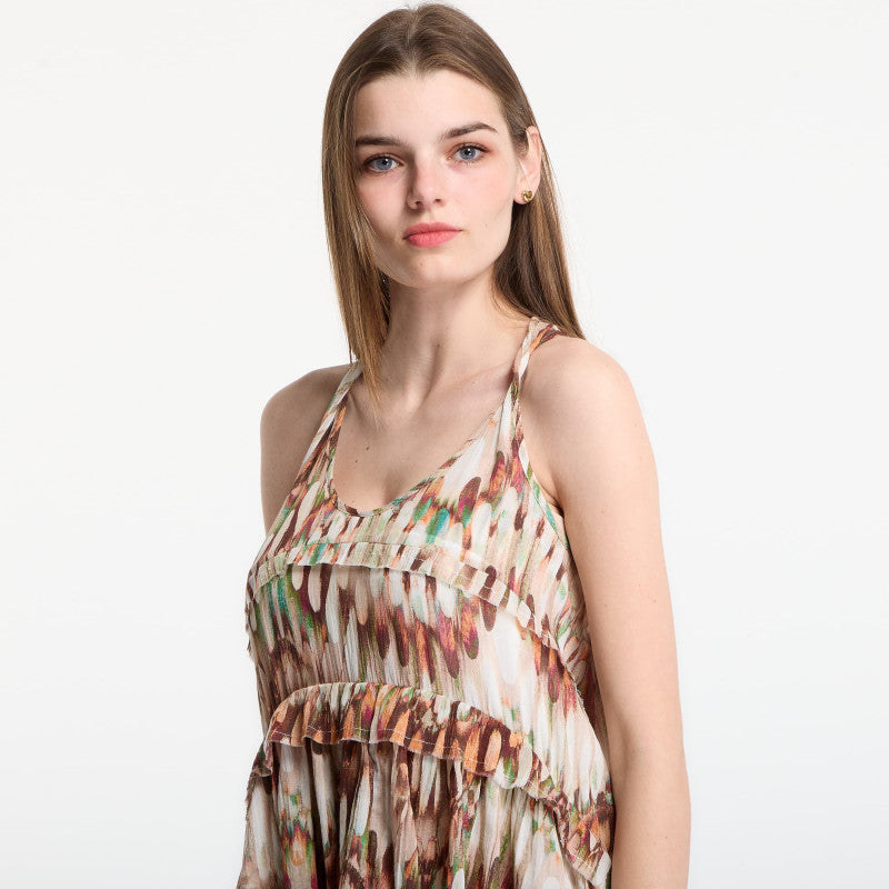 Sukienka AllSaints Cavarly Mini Dress Oceano Soft Pink