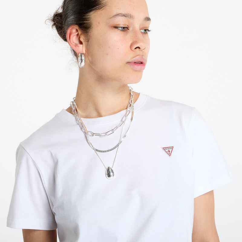 Guess JEANS Classic Mini Triangle Tee Pure White