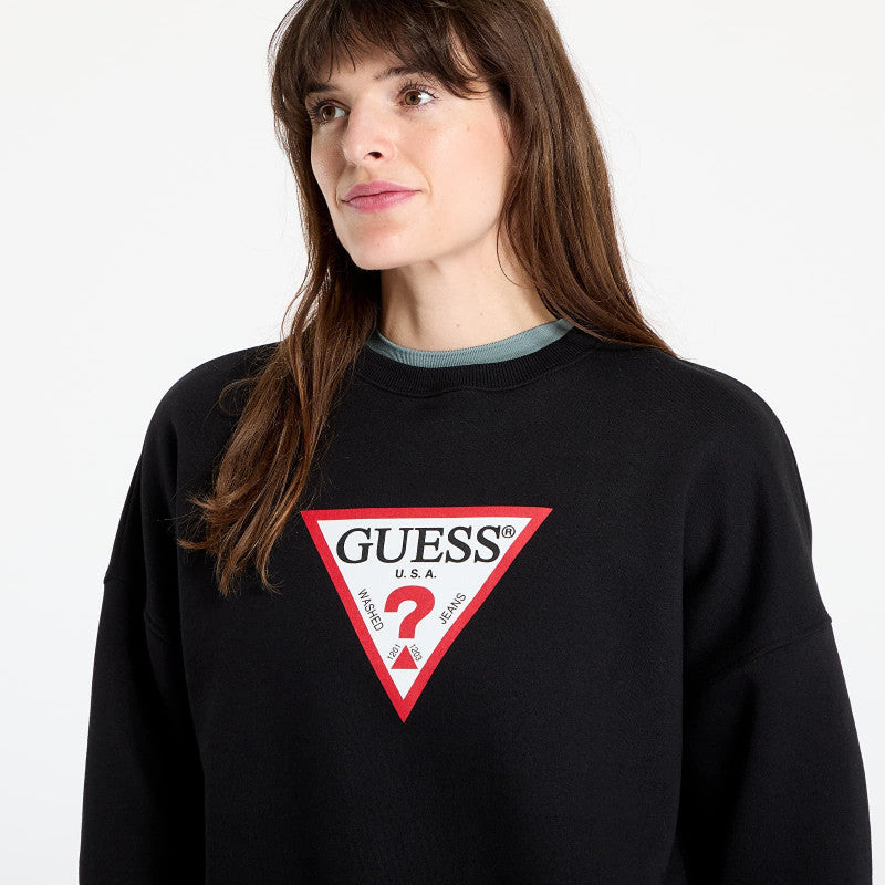 Guess Jeans Oversized Iconic Sweatshirt Jet Black A996
