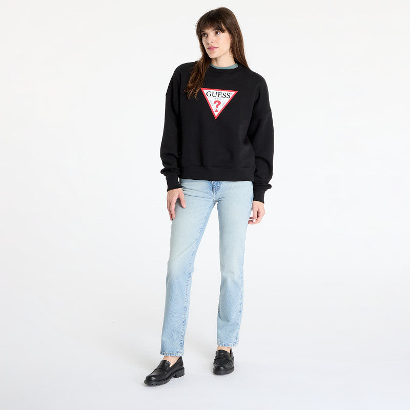 Guess Jeans Oversized Iconic Sweatshirt Jet Black A996