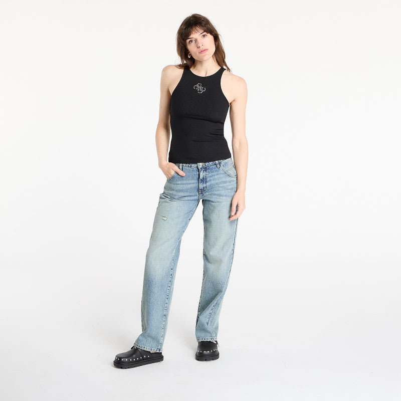 Guess New Sl Round Nk Guendalina Top Black