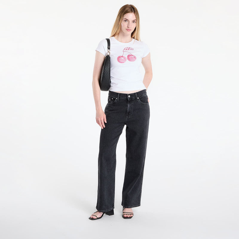 GUESS Ss Wavy Cherry Logo R5 Tee White