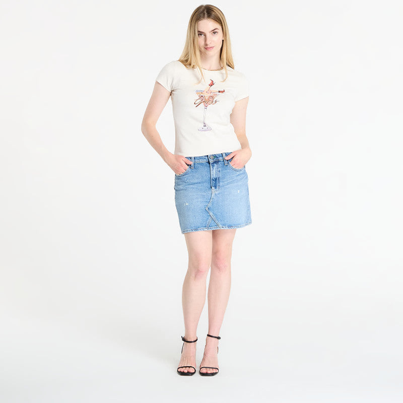 GUESS Ss Tini Boots Espresso R5 Tee Beige