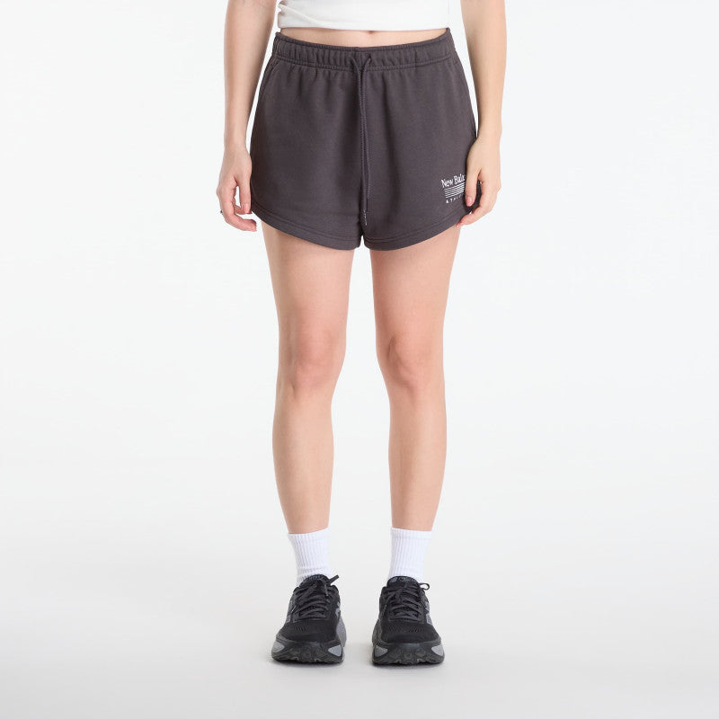 New Balance Trackside French Terry Short Black Cement