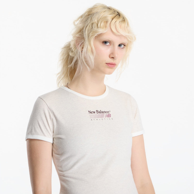 New Balance Trackside Ringer T-Shirt Linen Heather
