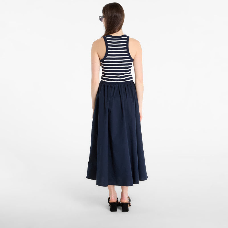 Sukienka Tommy Hilfiger Gold Button Poplin Mix Dress Breton Stripe Dark Night/ Ecru