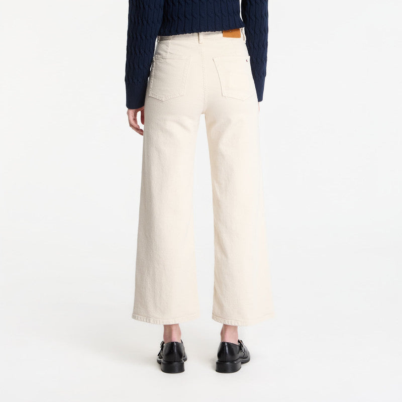 Jeansy Tommy Hilfiger Wide Leg Washed Clr Hw Ankle Jeans Muslin