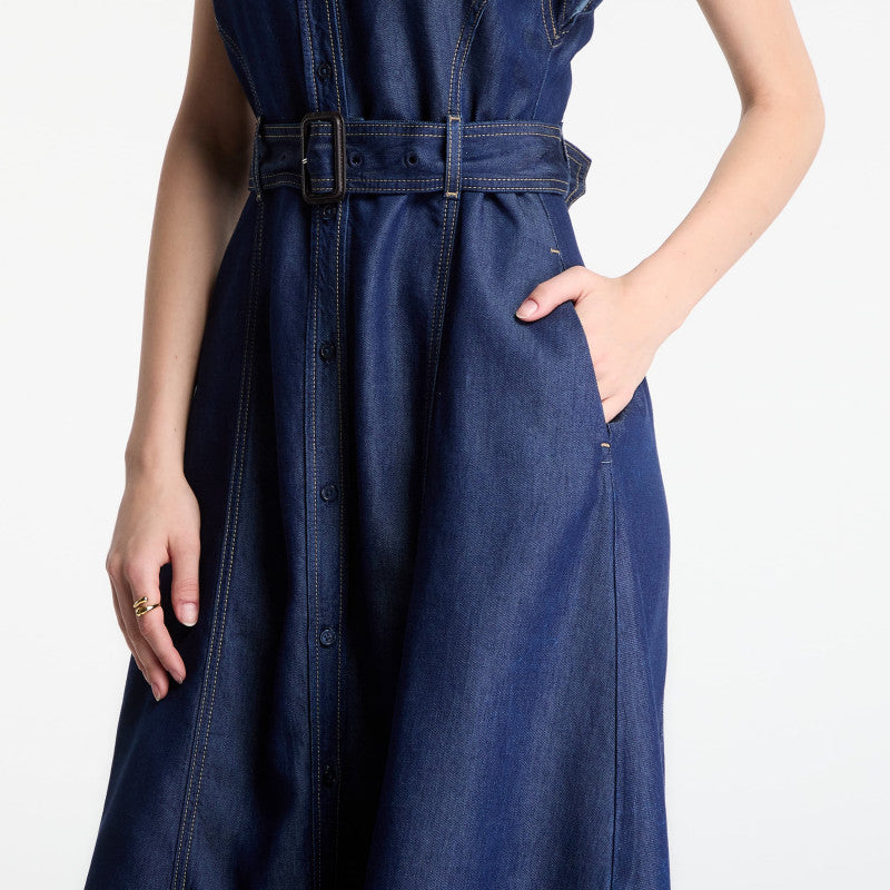 Sukienka Tommy Hilfiger Volant F&F Midi Dress Leny Ss Leny