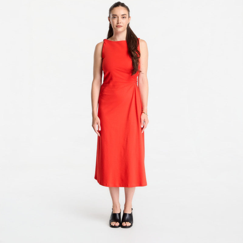 Sukienka Tommy Hilfiger Interlock Knot Detail Dress Fire Red