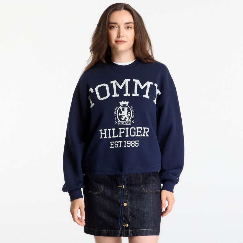 Tommy Hilfiger Varsity Crest Mdrn Sweatshirt Dark Night Navy