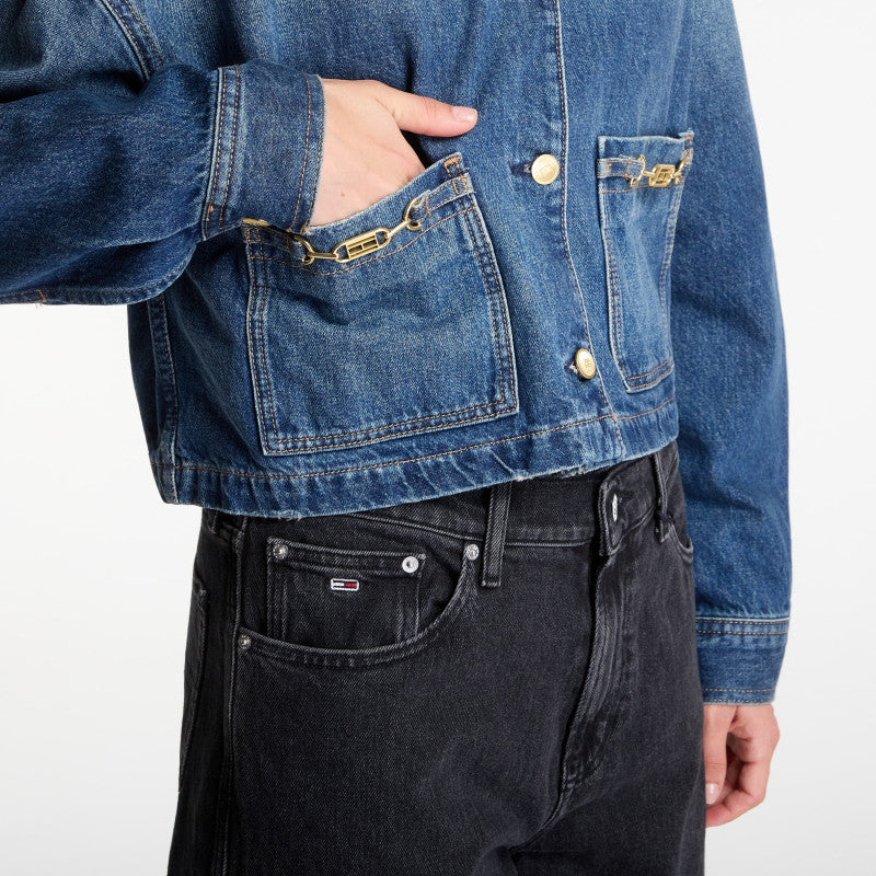 Tommy Hilfiger Cropped Jacket Cam Mid Cam Mid